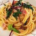 ひさぺー's cooksnap of when they made 簡単♪ほうれん草ベーコンエッグパスタ.