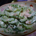 myukitty's cooksnap of when they made ゴーヤの胡麻マヨ和え.