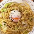 モッパ's cooksnap of when they made ベーコンとキャベツの温玉ペペロンチーノ.