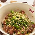 ent：'s cooksnap of when they made まぐろの切り落としで簡単絶品！味噌漬け丼.