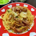 わのなの's cooksnap of when they made キムチの味噌マヨスパゲティ.