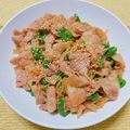 ねこずきん's cooksnap of when they made 簡単！激ウマ！豚バラしらたきチャプチェ風.