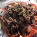 はらへり侍's cooksnap of when they made 炒め牛肉のせトマトサラダ.