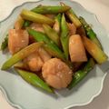 ♡雪見大福♡'s cooksnap of when they made ベビーホタテとアスパラのバター醤油炒め.