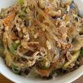 くっくN's cooksnap of when they made 豚ひき肉とピーマンと春雨のとろみ丼.