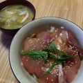 ぽっぽ5's cooksnap of when they made ハマチの漬け＊大葉盛り.