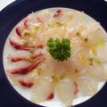 ルクルーゼ☆'s cooksnap of when they made 鯛の昆布締めカルパッチョ.