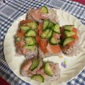 クック49L4Ho☆'s cooksnap of when they made とろける漬けサーモンｄｅ絶品押し寿司.