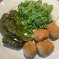 Yokchina's cooksnap of when they made 万願寺唐辛子と福耳唐辛子の肉詰めグリル.