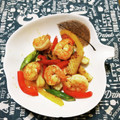 ﾁｲﾁｬﾝﾏﾏ's cooksnap of when they made エビ、イカ、野菜の炒めもの.
