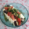 mmameco's cooksnap of when they made なすとトマトのっけ冷奴サラダ♪.