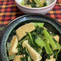 猫のミイヤ's cooksnap of when they made ちぢみ雪菜と油揚げの簡単煮物.
