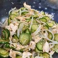 na_o♡'s cooksnap of when they made ささみともやしきゅうりの中華和え.