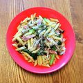 White☆Lily's cooksnap of when they made しめじと小松菜とベーコンの和風パスタ.