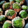 ゆきこーじ's cooksnap of when they made 豚ひき肉の大葉巻つくね(豆腐入)＊お弁当.
