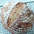 petitpas's cooksnap of when they made りんごとくるみのカンパーニュ.