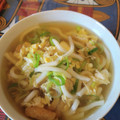 野菜大好きミーバ☆'s cooksnap of when they made ネギと卵の煮込みうどん.