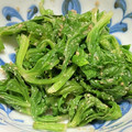 クックM6DK2O☆'s cooksnap of when they made 捨てないで！セロリの葉のごま和え♪.