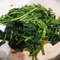 mali's cooksnap of when they made サツマイモの葉中華炒め.