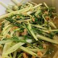 くましろー's cooksnap of when they made 鮭フレーク＆水菜のかんたんサッと炒め.