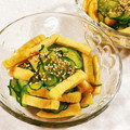 みぽぽ37's cooksnap of when they made きゅうりと油揚げの酢の物.