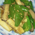 ちゃちゅ2's cooksnap of when they made ✿お弁当の彩りに、ピーマンとエリンギ炒め.