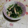 くネコまろす's cooksnap of when they made 鶏むね肉とほうれん草の胡麻和え.