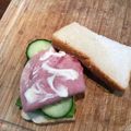 Ruriluru's cooksnap of when they made きゅうりとハムトーストサンド.