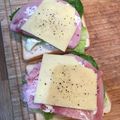 Ruriluru's cooksnap of when they made JK☆ハムとレタスたっぷりサンドイッチ♪.