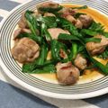 ☆のん☆☆'s cooksnap of when they made 肉にらサイコロステーキ風.