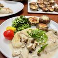 Superlittleboo's cooksnap of when they made 白身魚としめじの青じそ香るクリームソテー.