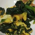 ヨシヨッシー's cooksnap of when they made 卵ふんわり☆ほうれん草ベーコン炒め.
