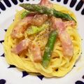やきねこ's cooksnap of when they made ワインと一緒に。カルボナーラ.