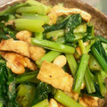 スラっ1's cooksnap of when they made 簡単　かき菜と油揚げの炒め物.