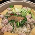 ほのぼのいっこ's cooksnap of when they made 鶏鍋 スープ美味しいキャンプ飯 キャベツ.