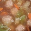 ☆まりもキッチン☆'s cooksnap of when they made 白菜と春雨の肉団子スープ.
