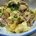 akk0san's cooksnap of when they made 豚小間と玉葱の卵とじ♪.