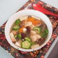 バカリャウ's cooksnap of when they made 鍋だけじゃない！鶏団子オクラきのこスープ.