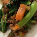 MULA's cooksnap of when they made 激うま♡挽き肉人参ほうれん草炒め.