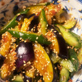 sacching's cooksnap of when they made きゅうりとなすのおかかめんつゆ和え.