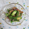 mmameco's cooksnap of when they made オクラとイカの塩辛和え.