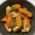 nico•×•'s cooksnap of when they made ごままみれ！かぼちゃとちくわの甘辛炒め.