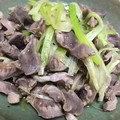 豆乳pudding's cooksnap of when they made 病みつき！簡単！砂肝と白ねぎの中華風.