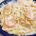 MizuhoBank's cooksnap of when they made 絶品パスタ☆海老のクリームチーズソース.