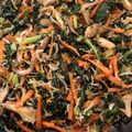 米の華's cooksnap of when they made 大根菜とにんじんとじゃこの炒め物.