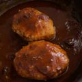 たらさま's cooksnap of when they made レトルトハヤシで本格煮込みハンバーグ♪.