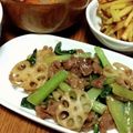 nyamー's cooksnap of when they made 牛肉と小松菜の甘辛オイスター醤油炒め.