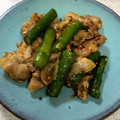 ☆すぬぴっぴ☆'s cooksnap of when they made 豚肉とアスパラの粒マスタード炒め.