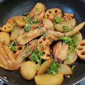にしあまね's cooksnap of when they made 超簡単。手羽先と大根、蓮根の甘辛煮.