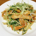vabochan's cooksnap of when they made お弁当_冷凍_水菜と油揚げ炒め.